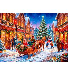 Puzzle Bluebird Noël Au Centre Du Village 500 pièces