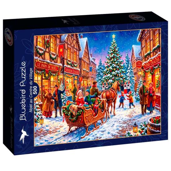 Puzzle Bluebird Noël Au Centre Du Village 500 pièces