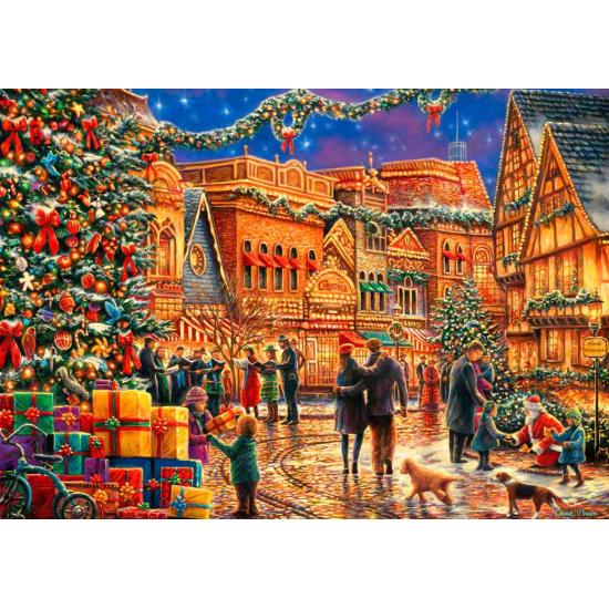 Puzzle Bluebird Noël sur la place de la ville 2000 pièces