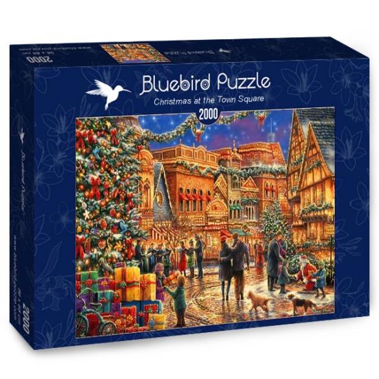 Puzzle Bluebird Noël sur la place de la ville 2000 pièces