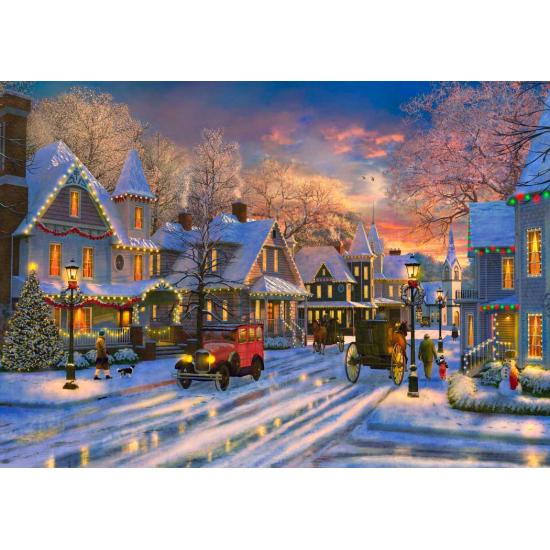 Bluebird Christmas in Small Town Puzzle 1500 pièces
