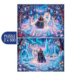 Puzzle Bluebird Neige Et Enchantement 2x500 pièces