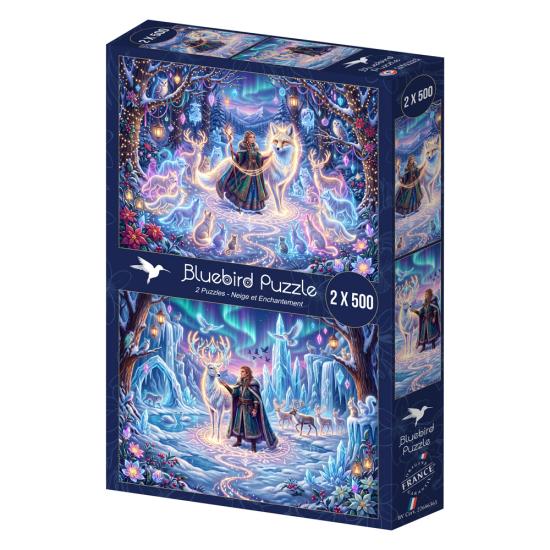 Puzzle Bluebird Neige Et Enchantement 2x500 pièces