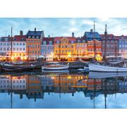 Puzzle Bluebird Nyhavn à la tombée de la nuit , Copenhague 500 p