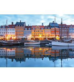 Puzzle Bluebird Nyhavn à la tombée de la nuit , Copenhague 500 p