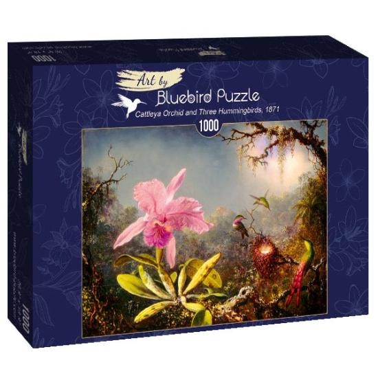 Bluebird Cattleya Orchidée et trois colibris Puzzle 1000 pièces Bluebird Cattleya Orchidée et trois colibris Puzzle 1000 pièces