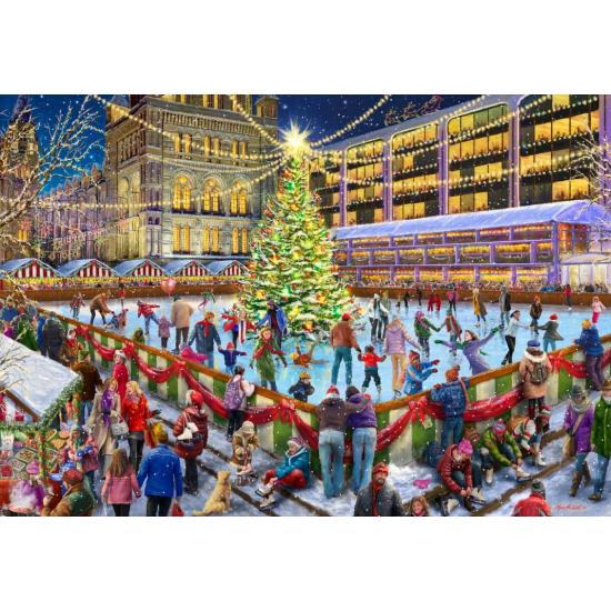Puzzle Bluebird Patinage De Noël 1000 pièces