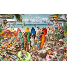 Puzzle Bluebird Chiens Et Chats Sur La Plage 1000 pièces