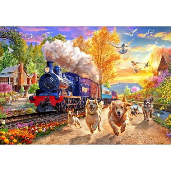 Puzzle Bluebird Suivre le train 1000 pièces