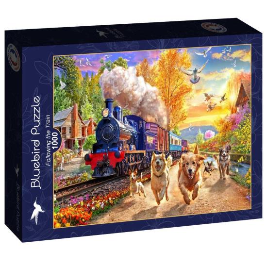 Puzzle Bluebird Suivre le train 1000 pièces
