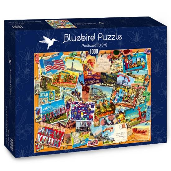 Cartes postales des États-Unis Bluebird Puzzle 1000 pièces Cartes postales des États-Unis Bluebird Puzzle 1000 pièces