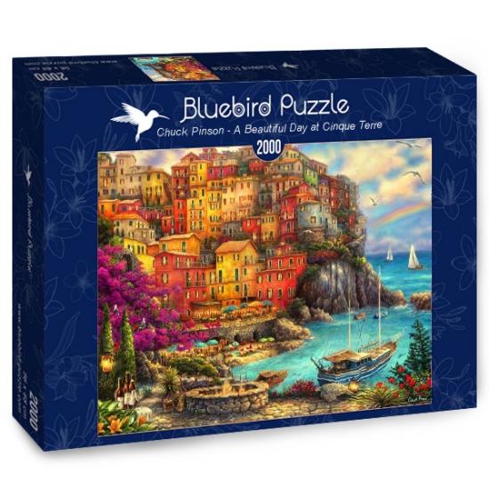 Puzzle Bluebird Belle journée aux Cinque Terre 2000 pièces