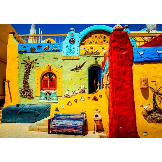 Puzzle Bluebird Village Africain Coloré 1500 Pièces