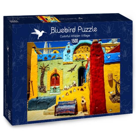 Puzzle Bluebird Village Africain Coloré 1500 Pièces