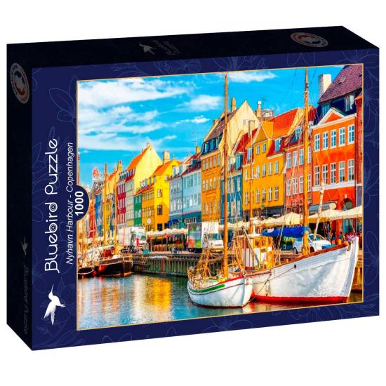 Puzzle Bluebird Port de Nyhavn, Copenhague 1000 pièces
