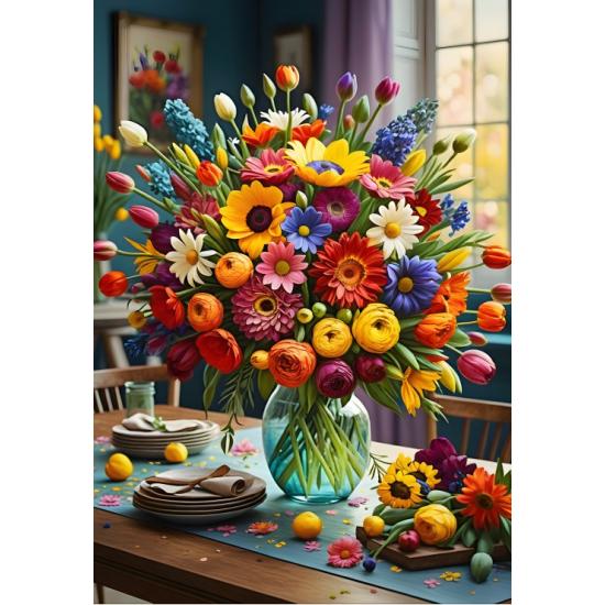Puzzle Bluebird Bouquet Coloré 1000 pièces Puzzle Bluebird Bouquet Coloré 1000 pièces