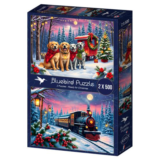 Puzzle Bluebird Noël Approche 2x500 pièces
