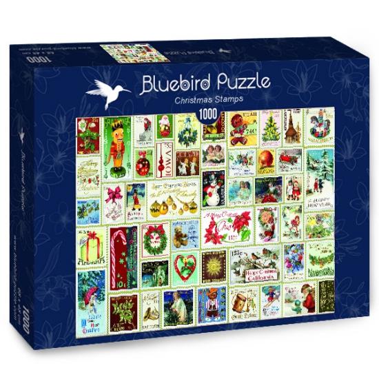 Puzzle Timbres de Noël Bluebird 1000 pièces