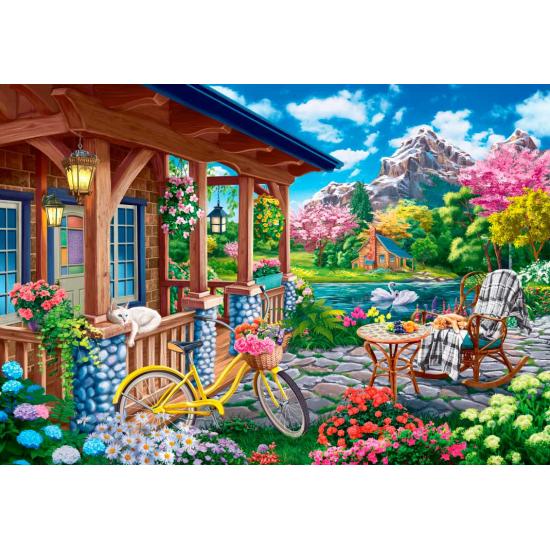 Puzzle Bluebird Maison Du Soir Dans Les Montagnes 1000 pièces