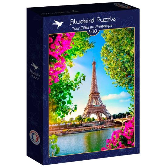 Puzzle Bluebird Tour Eiffel Au Printemps de 500 pièces