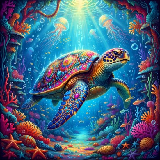 Puzzle Bluebird Tortue De Mer 1000 pièces