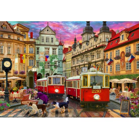 Puzzle Bluebird Les Tramways De Prague 1000 pièces