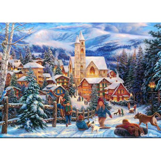 Puzzle Bluebird Sleigh to the City 1500 pièces