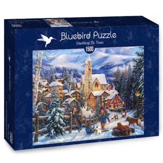 Puzzle Bluebird Sled to the Village 1500 pièces