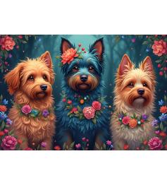 Puzzle Bluebird Trio De Chiens 1000 pièces