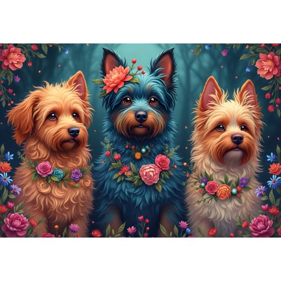 Puzzle Bluebird Trio De Chiens 1000 pièces