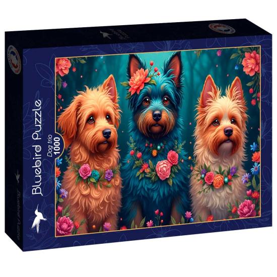 Puzzle Bluebird Trio De Chiens 1000 pièces