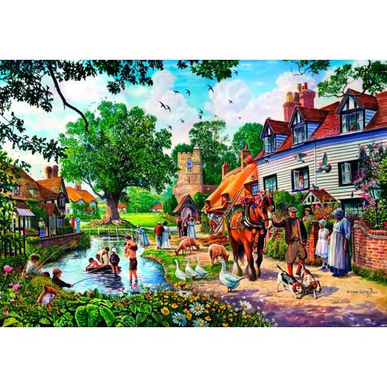 Puzzle Bluebird Un village en été 1000 pièces