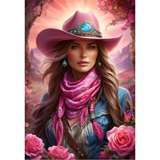 Puzzle Bluebird Cowgirl Rose 1000 pièces