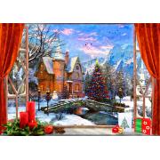 Bluebird Christmas Mountain View Puzzle 1500 pièces