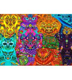 Puzzle Brain Tree Animaux Tribaux 1000 Pièces