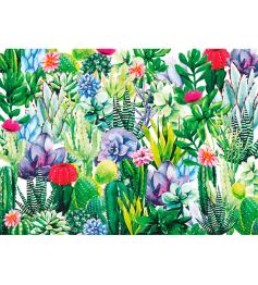 Puzzle Brain Tree Cactus Fleuri de 1000 Pièces