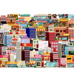 Puzzle Brain Tree Ville Emballée de 1000 Pièces