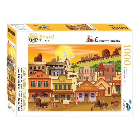 Puzzle Brain Tree Ville Western 1000 Pièces