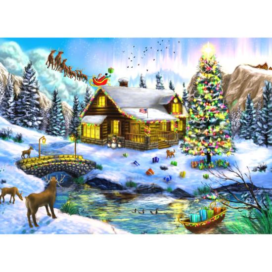 Puzzle Brain Tree Décor de Noël de 1000 Pièces Puzzle Brain Tree Décor de Noël de 1000 Pièces