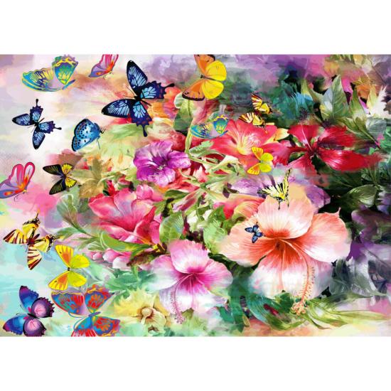 Puzzle Brain Tree Fleurs et Papillons de 500 Pièces Puzzle Brain Tree Fleurs et Papillons de 500 Pièces