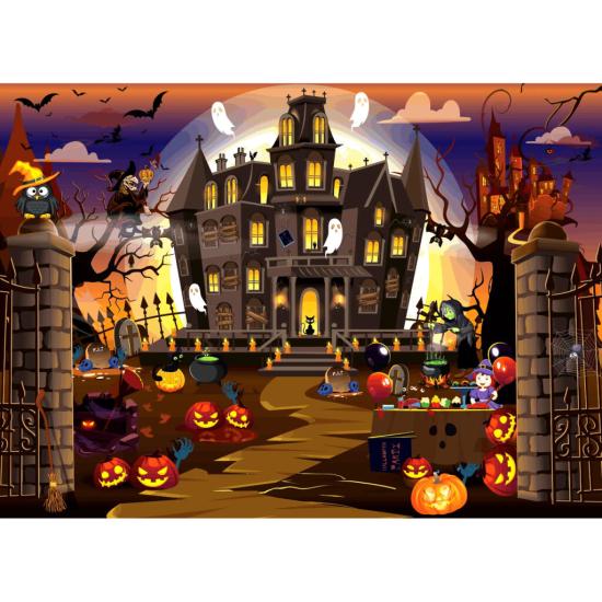 Puzzle Brain Tree Halloween de 500 Pièces