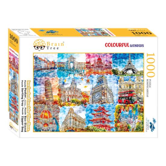 Puzzle Brain Tree Monuments en Couleurs de 1000 Pièces
