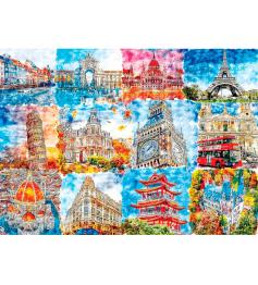 Puzzle Brain Tree Monuments en Couleurs de 500 Pièces