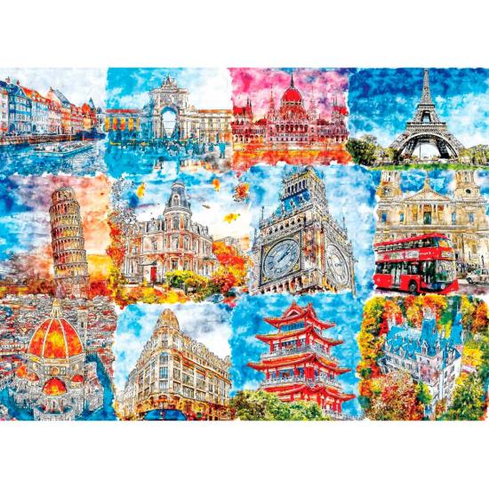 Puzzle Brain Tree Monuments en Couleurs de 500 Pièces