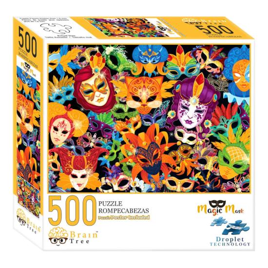 Puzzle Brain Tree Masques Magiques de 500 Pièces