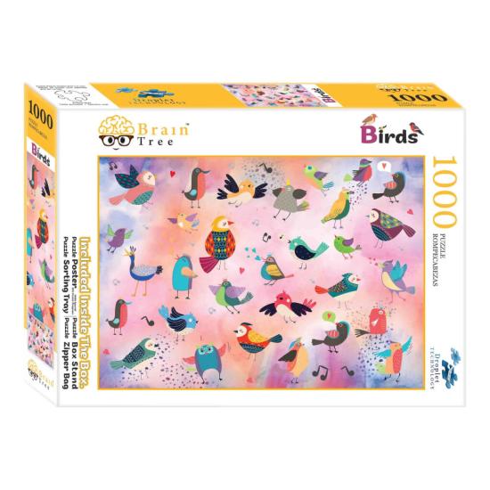 Puzzle Brain Tree Oiseaux de conte de Fées de 1000 Pièces