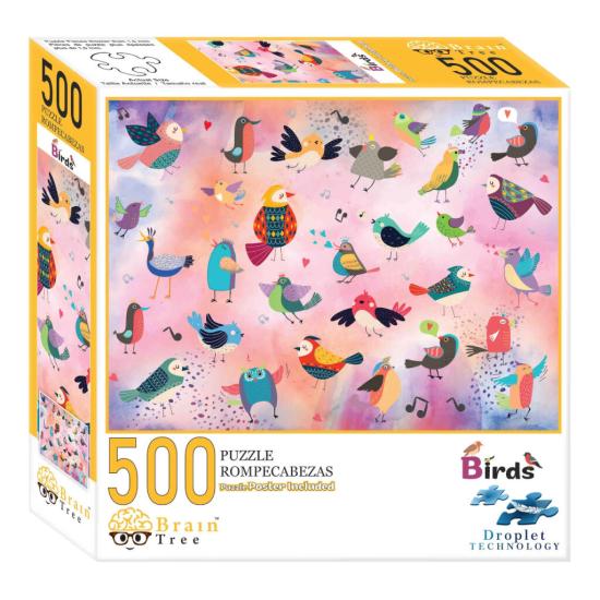 Puzzle Brain Tree Oiseaux de Conte de Fées de 500 Pièces