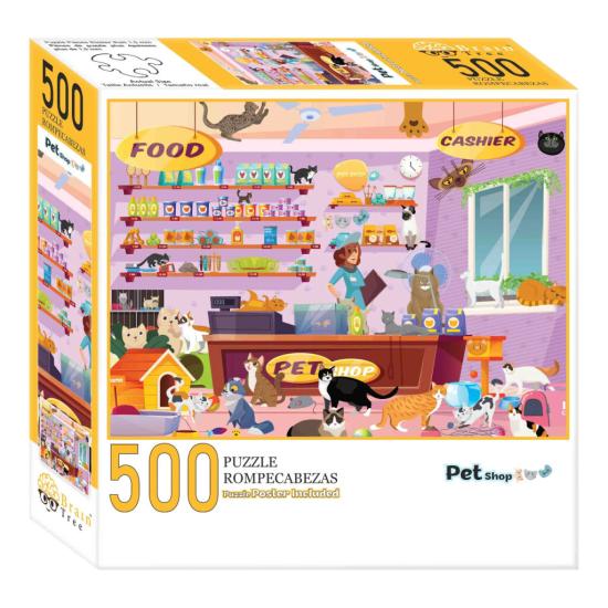 Puzzle Brain Tree Animalerie de 500 Pièces