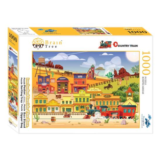 Puzzle Brain Tree Train Occidental de 1000 Pièces