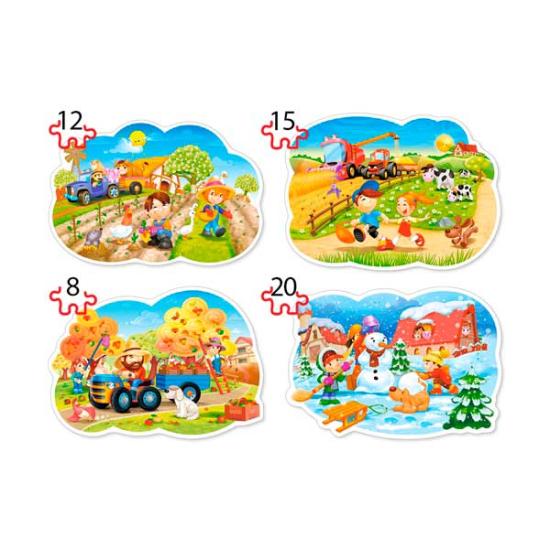 Castorland Puzzle 4x1 Quatre Saisons 8+12+15+20 Pièces